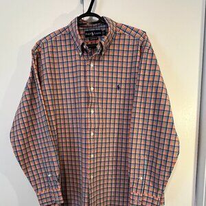 Men's Ralph Lauren Polo Casual Button Down Shirt With Button Down Collar, Size L